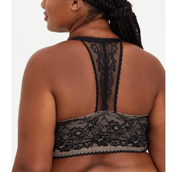 Torrid Women's Plus Size Black Lace Lightly Lined Front Closure T-Shirt Bra - Picture 7 of 11